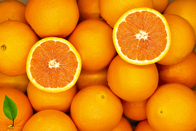 Lots of cut Oranges, citron cleans power